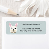 Étiquette de l'adresse de retour de Bulldog en fra (En situation)