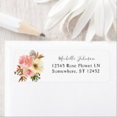 Étiquette de l'adresse de retour de Candy Pink & Y (En situation)