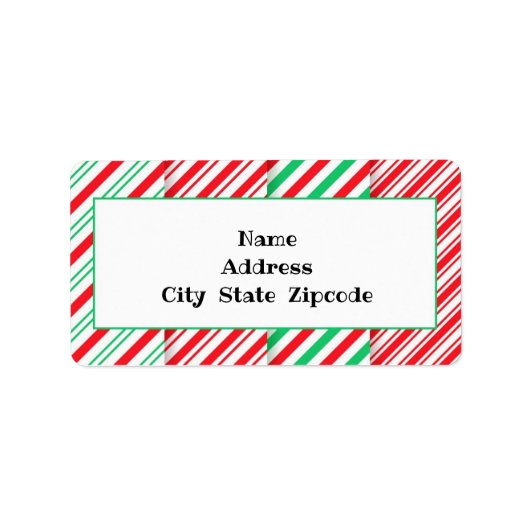 Étiquette de l'adresse de retour de Candy Stripes (Devant)