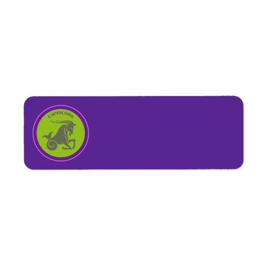 Étiquette de l'adresse de retour de Capricorn (Devant)