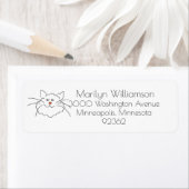 Étiquette de l'adresse de retour de chat Kitty (En situation)