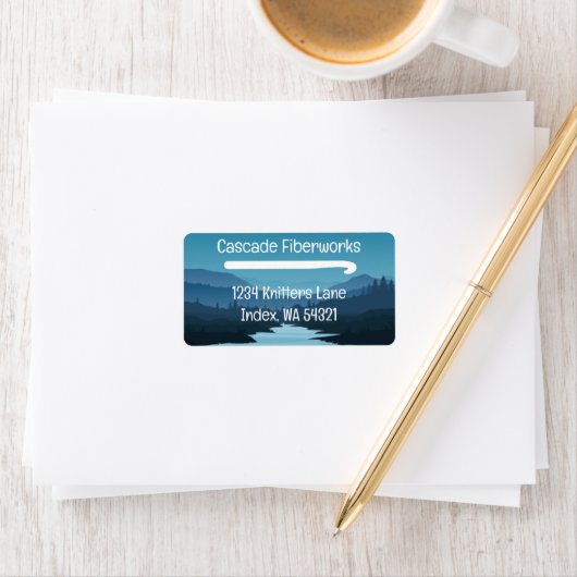 Étiquette de l'adresse de retour de Crochet d'affa (En situation)