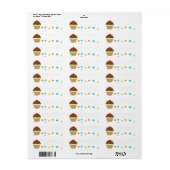 Étiquette de l'adresse de retour de Cupcake (Feuille entière)