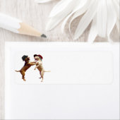 Étiquette de l'adresse de retour de Dancing Bull T (En situation)