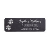 Étiquette de l'adresse de retour de déplacement de (Devant)