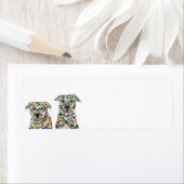 Étiquette de l'adresse de retour de Dog Brothers (En situation)