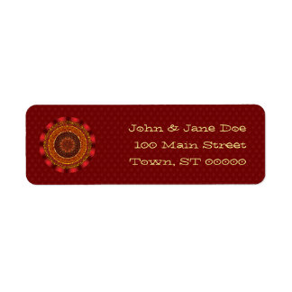 Étiquette de l'adresse de retour de Fire Mandala