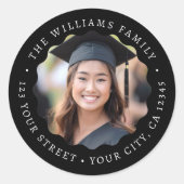 Étiquette de l'adresse de retour de graduation de  (Devant)