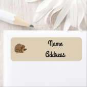 Étiquette de l'adresse de retour de hérisson, numé (En situation)