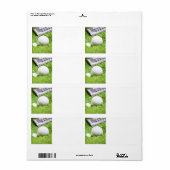 Étiquette de l'adresse de retour de la balle de go (Feuille entière)