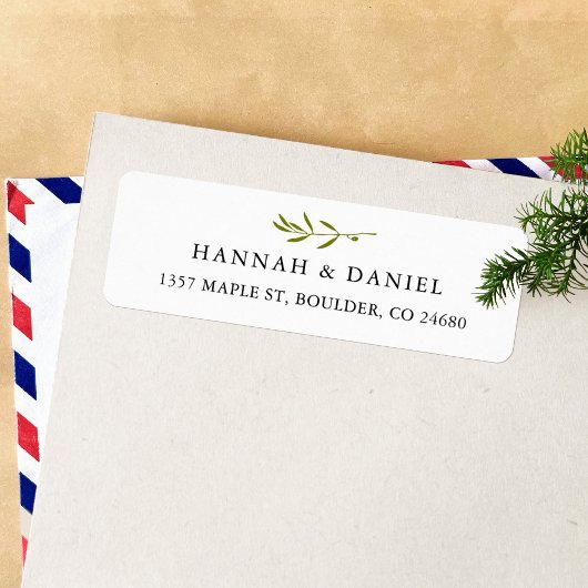 Étiquette de l'adresse de retour de la branche d'o