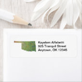 Étiquette de l'adresse de retour de la carte Oklah (En situation)
