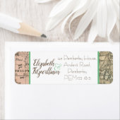 Étiquette de l'adresse de retour de la carte vinta (En situation)