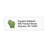 Étiquette de l'adresse de retour de la carte Wisco