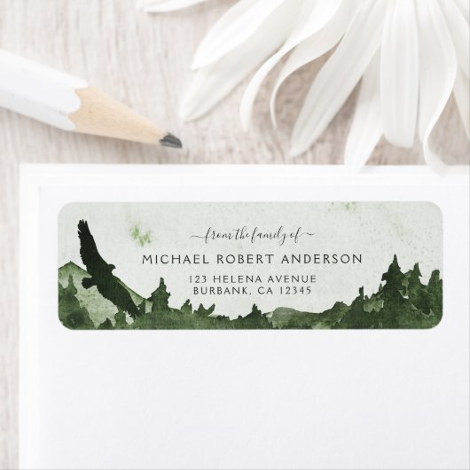 Étiquette de l'adresse de retour de la famille des (En situation)