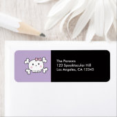 Étiquette de l'adresse de retour de la fête d'Hall (En situation)