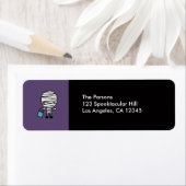 Étiquette de l'adresse de retour de la fête d'Hall (En situation)