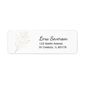 Étiquette de l'adresse de retour de la feuille de  (Devant)