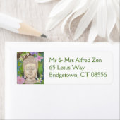 Étiquette de l'adresse de retour de la fleur Boudd (En situation)