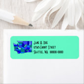 Étiquette de l'adresse de retour de la forme de la (En situation)