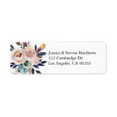 Étiquette de l'adresse de retour de la grâce flora (Devant)