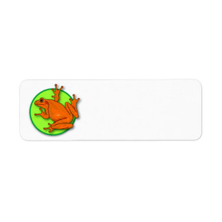Étiquette de l'adresse de retour de la grenouille