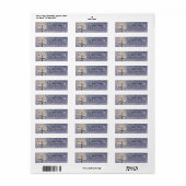 Étiquette de l'adresse de retour de la lampe en vi (Feuille entière)