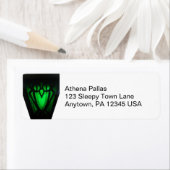 Étiquette de l'adresse de retour de la lanterne Br (En situation)