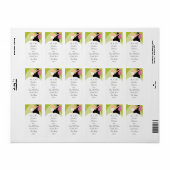 Étiquette de l'adresse de retour de la mariée et d (Feuille entière)