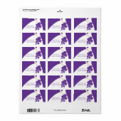 Étiquette de l'adresse de retour de la mariée grac (Feuille entière)