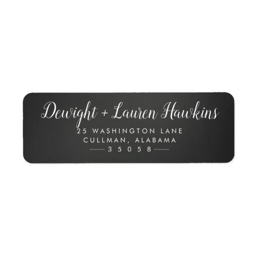 Étiquette de l'adresse de retour de la marque (Devant)