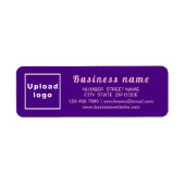 Étiquette de l'adresse de retour de la marque comm (Devant)