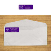 Étiquette de l'adresse de retour de la marque comm