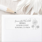 Étiquette de l'adresse de retour de la naissance d (En situation)