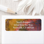 Étiquette de l'adresse de retour de la nébuleuse A (En situation)