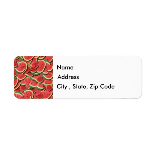 Étiquette de l'adresse de retour de la pastèque (Devant)
