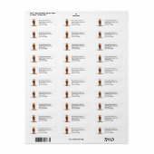 Étiquette de l'adresse de retour de la petite fill (Feuille entière)