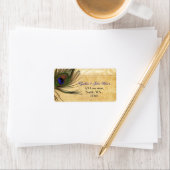 Étiquette de l'adresse de retour de la plume rusti (En situation)