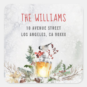 Étiquette de l'adresse de retour de la saison des