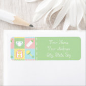 Étiquette de l'adresse de retour de la surface de  (En situation)