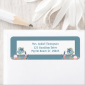 Étiquette de l'adresse de retour de la tortue de m (En situation)