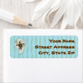 Étiquette de l'adresse de retour de la tortue de m (En situation)