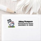 Étiquette de l'adresse de retour de la vache saint (En situation)