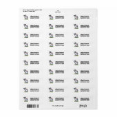 Étiquette de l'adresse de retour de la vache saint (Feuille entière)