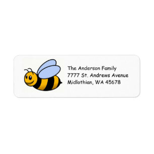 Étiquette de l'adresse de retour de l'abeille