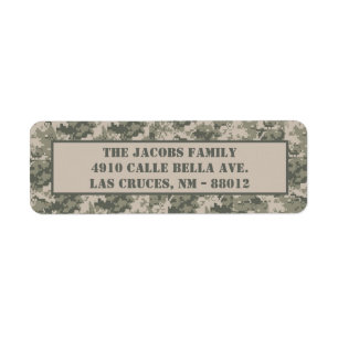 Étiquette de l'adresse de retour de l'ACU ARMÉE AC