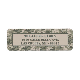 Étiquette de l'adresse de retour de l'ACU ARMÉE AC