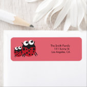 Étiquette de l'adresse de retour de Ladybug (En situation)