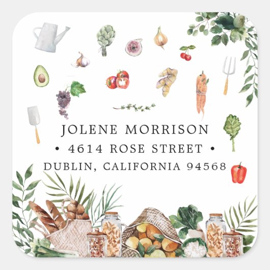 Étiquette de l'adresse de retour de l'agriculteur (Devant)