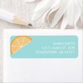 Étiquette de l'adresse de retour de l'agrume orang (En situation)